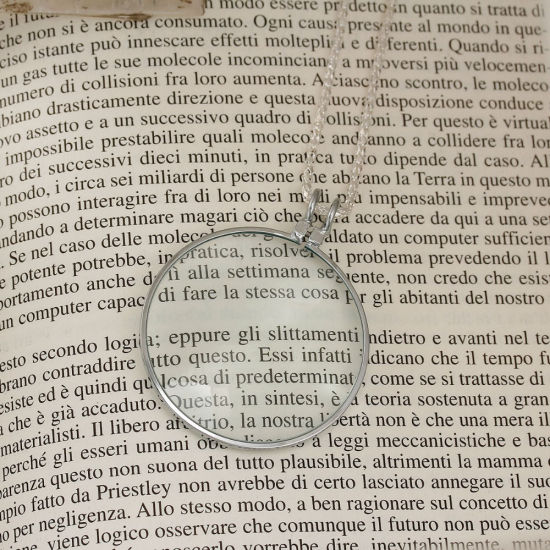 Immagine di Collana Catena di Lanterna Lente d'ingrandimento Argento Placcato 82.5cm, 1 Pz