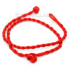 Picture of Polyester Kabbalah Red String Braided Friendship Bracelets 21cm(8 2/8") - 19cm(7 4/8") long, 30 PCs