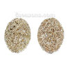 Picture of Iron Based Alloy Embellishments Findings Oval Gold Plated 18mm( 6/8") x 13mm( 4/8"), 5 PCs