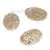 Picture of Iron Based Alloy Embellishments Findings Oval Gold Plated 18mm( 6/8") x 13mm( 4/8"), 5 PCs