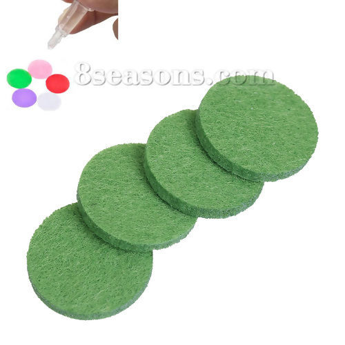 Picture of Nonwovens Felt Oil Diffuser Pads Round Green 22mm( 7/8") Dia., 20 PCs