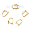 Picture of Brass Pendant Pinch Bails Clasps Luck Horseshoe Gold Plated 8mm( 3/8") x 6mm( 2/8"), 20 PCs                                                                                                                                                                   