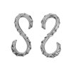 Imagen de Cierres de Gancho Latón de En forma de S , Plata Antigua 21mm x 11mm, 2 Unidades