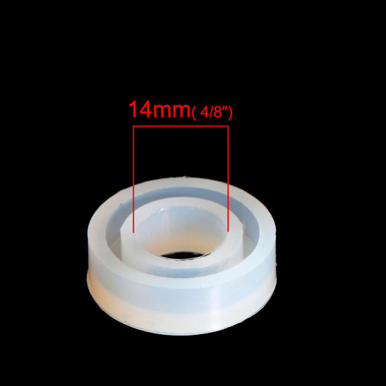 Bild von Silikon Gießform Fingerring Weiß 30mm D, 1 Stück