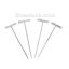 Immagine di Lega di Ferro Spillo Spilli Tono Argento lunghezza: 5.1cm, 1.2mm (17 misura) 100 Pz