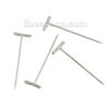 Picture of Iron Based Alloy Head Pins Silver Tone 5.1cm(2") long, 1.2mm (17 gauge) 100 PCs