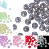 Picture of Acrylic Bubblegum Beads Ball Mauve AB Color Crackle About 8mm Dia, Hole: Approx 2mm, 200 PCs