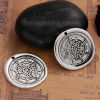 Imagen de Zamak Sello de Cera Charms Irregular Plata Antigua Búrbuja 29mm x 28mm, 5 Unidades