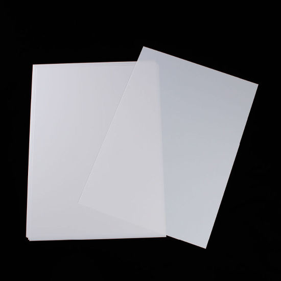 Image de Plastique Dingue/Fou Rectangle Blanc 29cm x 20cm, 3 Pcs