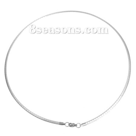 Picture of Wholesale Link Chain Necklace, Silver Tone 304 Stainless Steel, Unisex Minimalist Gift Jewelry For Retailer, 45cm(17.7") long, Chain Size: 3mm, 1 Piece