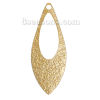 Picture of Brass Sparkledust Charms Drop Gold Plated Diamond Cut Hollow 19mm( 6/8") x 7mm( 2/8"), 20 PCs                                                                                                                                                                 