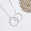 Picture of Necklace Gold Plated Double Circle Ring Hollow 46.7cm(18 3/8") long, 1 Piece