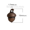 Imagen de Zamak 3D Colgantes Charms Bellota Óxidos de Cobre 15mm x 10mm, 20 Unidades