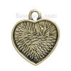 Picture of Zinc Based Alloy Charms Heart Gold Tone Antique Gold Cabochon Settings (Fits 16mm x 16mm) 21mm x 18mm, 10 PCs