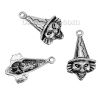 Picture of Zinc Based Alloy Halloween Charms Witch Antique Silver Color 29mm(1 1/8") x 17mm( 5/8"), 10 PCs