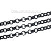 Picture of Iron Based Alloy Link Cable Chain Findings Black 3.8mm( 1/8")  Dia, 1 Roll (Approx 50 M/Roll)