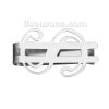 Picture of 304 Stainless Steel Money Clip Dollar Symbol Silver Tone Blank Stamping Tags 47mm(1 7/8") x 28mm(1 1/8"), 1 Piece