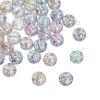 Picture of Acrylic Bubblegum Beads Round Clear AB Color At Random Sequins About 10mm Dia, Hole: Approx 2mm, 100 PCs