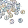 Picture of Zinc Based Alloy Bubblegum Beads Round Clear AB Color At Random Sequins About 12mm Dia, Hole: Approx 2mm, 50 PCs