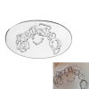 Picture of Brass Kids Art Doodles Children Drawing Jewelry Connectors Findings Oval Silver Tone Girl With Long Hair 30mm(1 1/8") x 17mm( 5/8"), 1 Piece                                                                                                                  