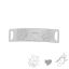Picture of Brass Kids Art Doodles Children Drawing Jewelry Connectors Findings Rectangle Silver Tone Flower Boy 35mm(1 3/8") x 10mm( 3/8"), 1 Piece