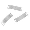 Picture of Brass Kids Art Doodles Children Drawing Jewelry Connectors Findings Rectangle Silver Tone Flower Boy 35mm(1 3/8") x 10mm( 3/8"), 1 Piece