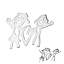 Picture of Brass Kids Art Doodles Children Drawing Jewelry Connectors Findings Boy & Girl Lover Silver Tone Hollow 27mm(1 1/8") x 20mm( 6/8"), 1 Piece