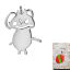 Imagen de Latón Pintura para Niños Colgantes Charms Monstruo Tono de Plata 28mm x 20mm, 1 Unidad