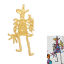 Immagine di Ottone Bambini Arte Doodles Bambini Disegno Gioielli Ciondoli Pagliaccio Oro Placcato 31mm x 16mm , 1 Pz