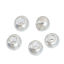 Immagine di Lega di Zinco Separatori Perline Tondo Argento Placcato Circa 4mm x 3mm, Foro:Circa 1.7mm, 300 Pz