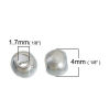 Picture of Zinc Based Alloy Spacer Beads Round Silver Plated 4mm x 3mm, Hole: Approx 1.7mm, 300 PCs