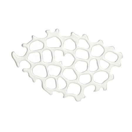 Латунь Кабошоны украшение Соты Посеребренный ажурная резьба 43мм x 26мм, 2 ШТ