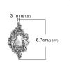 Изображение Цинковый Сплав Подвески Ромб Античное Серебро Ангел С Узором 67мм x 37мм, 5 ШТ