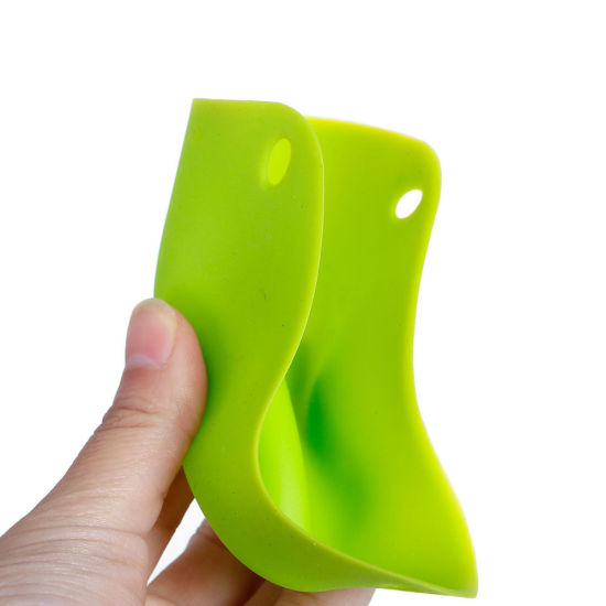 Изображение Silicone Kitchen Tools Fried Egg Shaper Green 11cm(4 3/8") x 9.5cm(3 6/8"), 1 Piece