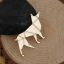 Imagen de Zamak Origami Conectores Lobo Chapado en Oro 37mm x 26mm, 5 Unidades