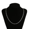 Picture of 304 Stainless Steel 3:1 Figaro Link Chain Necklace Silver Tone 50.5cm(19 7/8") long, Chain Size: 9.5x4.5mm(3/8"x1/8") 6x4.5mm(2/8"x1/8"), 1 Piece