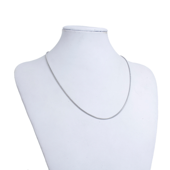 Immagine di 304 Acciaio Inossidabile Catena di Serpente Collana Tono Argento lunghezza: 50cm , Dimensione della Catena: 2mm 1 Pz