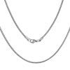 Picture of 304 Stainless Steel Snake Chain Necklace Silver Tone 49.5cm(19 4/8") long, Chain Size: 1.3mm, 1 Piece