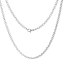Image de Collier de Chaîne en 304 Acier Inoxydable Argent Mat Chaîne Maille Jaseron 50.5cm long, Taille de chaînon: 3.5mm Dia., 1 Pièce