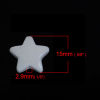 Picture of Ceramic Spacer Beads Pentagram Star White About 15mm x 14mm, Hole: Approx 2.9mm, 10 PCs