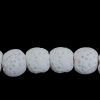 Picture of Lava Rock Gemstone Loose Beads Round White About 9mm( 3/8") Dia. - 8mm( 3/8") Dia, Hole: Approx 2mm-3mm , 39.5cm(15 4/8") long, 1 Strand (Approx 51 PCs/Strand)