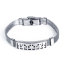 Immagine di 304 Acciaio Inossidabile Braccialetti Tono Argento Rettangolo Croce Curva lunghezza: 21.5cm, 1 Pz