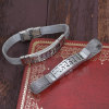 Picture of 304 Stainless Steel Bracelets Silver Tone Rectangle Cross Curve 21.5cm(8 4/8") long, 1 Piece
