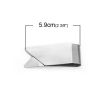 Picture of 304 Stainless Steel Money Clip Rectangle Silver Tone Blank 59mm(2 3/8") x 25mm(1"), 2 PCs