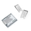 Picture of 304 Stainless Steel Money Clip Rectangle Silver Tone Blank 59mm(2 3/8") x 25mm(1"), 2 PCs