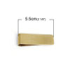 Picture of Brass Money Clip Rectangle Gold Plated Blank 55mm(2 1/8") x 20mm( 6/8"), 1 Piece
