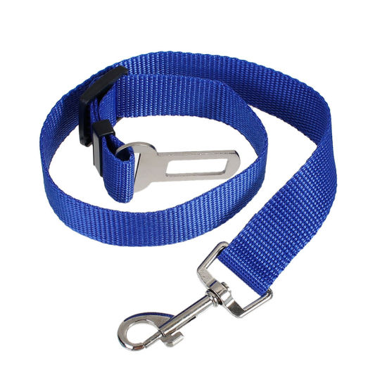 Picture of Polyester Dog Leash Traction Rope Pet Products Adjustable Blue 67.5cm(26 5/8"), 1 Piece