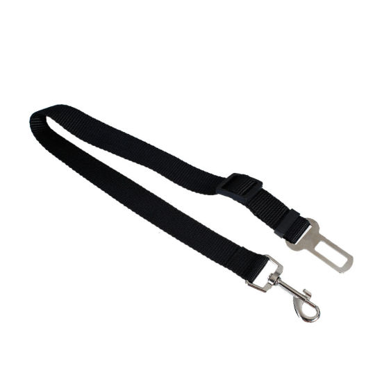 Picture of Polyester Dog Leash Traction Rope Pet Products Adjustable Black 67.5cm(26 5/8"), 1 Piece