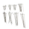 Imagen de Hierro Ojo Pinchos Tono de Plata 5cm -1.7cm longitud, 0.7mm (21 gauge), 1 Juego