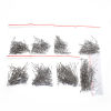 Imagen de Hierro Ojo Pinchos Tono de Plata 5cm -1.7cm longitud, 0.7mm (21 gauge), 1 Juego